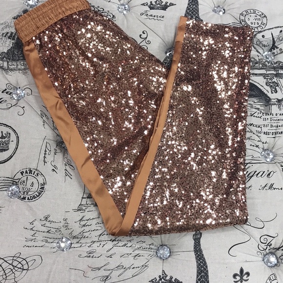 Prabal Gurung Metallic High-rise Sequin TROUSERS - Picture 11 of 15